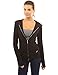 PattyBoutik Women's Hoodie Pocket Zip Up Jacket (Black S)