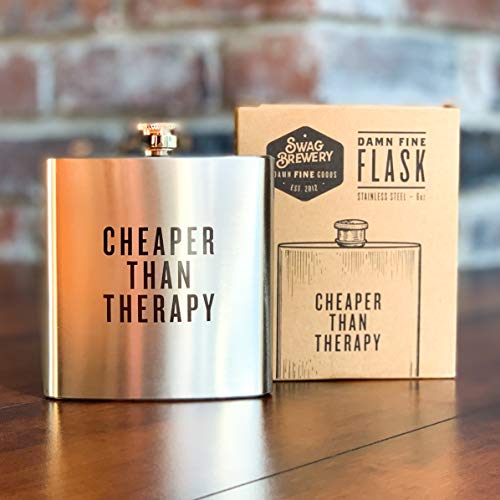 Damn Fine Flask | 6oz Stainless Steel | Funny Men's, Bachelor, Guy Gift for Whiskey Lovers - Image 4