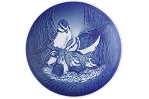 Bing & Grondahl 1902714 Mother's Day Plate 2014, Blue Tits with Cubs