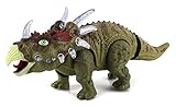 VT Dinosaur Century Triceratops Battery Operated Toy Dinosaur Figure w/ Realistic Movement, Lights and Sounds