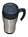 Car Buddy Travel Coffee Mug 16 oz. with Handle. Stainless Steel Shell. BPA Free Liner.