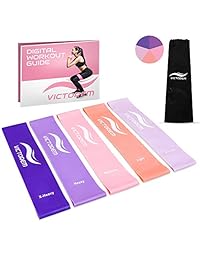 Victorem Mini Loop Resistance Bands - Exercise, Physical Fitness, Home Workout Training Set   for Crossfit, Exercise, Fitness