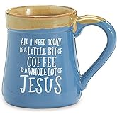 Burton and Burton 9735498 A Little Coffee a Lot of Jesus Porcelain Mug, 18 Ounce