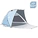 Easthills Outdoors Coastview Easy Setup Beach Tent UPF 50+ Double Silver Coating Extra Large Sun Shelter - Extended Zippered Porch Included