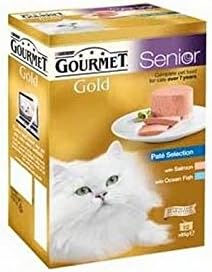 Gourmet Gold Senior Pate Selection Wet Cat Food 12 x 85g (1.02kg) (Pack of 2)