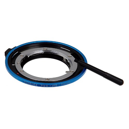 Fotodiox Pro Lens Mount Cine Adapter - Nikon Nikkor F Mount G-Type D/SLR Lens to Canon EOS (EF, EF-S) Mount SLR Camera Body with Built-In Aperture Control Handle