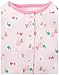 Simple Joys by Carter's Baby Girls' Cotton Snap Footed Sleep and Play, Pack of 2, Mint Green Owls/Pink Monkey, 0-3 Months