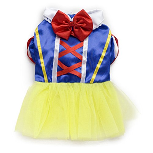 Pet Dog Snow White Disney Halloween Dress Costume Outfit Princess Clothes S by Generic