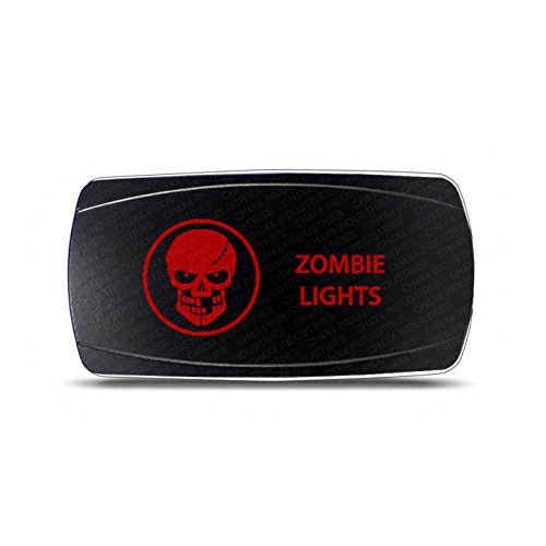 CH4x4 Rocker Switch Zombie Lights Symbol â€“ Horizontal - Red LED