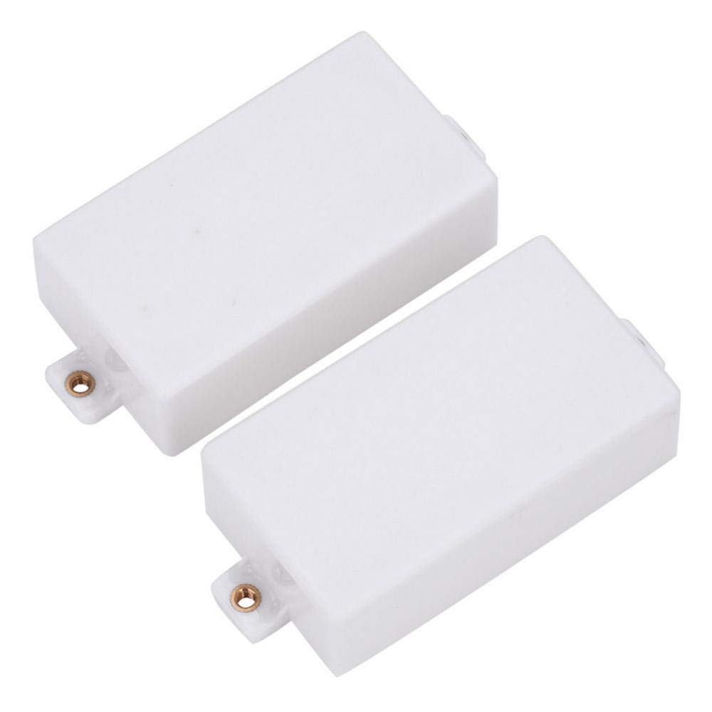 Bnineteenteam 2Pcs Electric Guitar Humbucker Pickup Covers Sealed Guitar Pickup Covers Electric Guitar Replacement Parts(White)