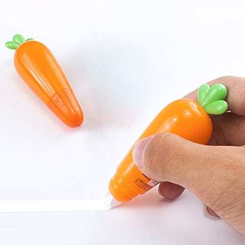 1pcs Correction Tape,Carrot Vegetable Correction Tape Cartoon Mistakes Correcting Sticker School Office Supplies (Carrot)