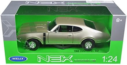 Welly 1968 Oldsmobile 442 1/24 Scale Diecast Model Car Gold