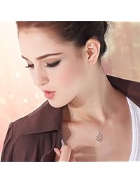 VAN RORSI&MO Heart Necklaces 5A Cubic Zirconia heart Pendant Necklace Jewelry 14k Gold Plated Necklaces for Women