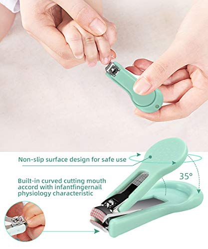 Baby Manicure Kit,RONBEI Baby Nail Clipper,Baby Grooming Set Nail Care Kit for Infant,Newborn & Toddler,with Baby Clipper,Scissors,File & Tweezers