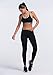 Laisa Sports Women's Compression Thigh Slimming Butt Lift Leggings Hip Push Up Yoga Pants (US X-Small=Asia M, Black)