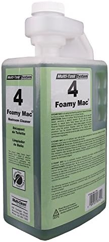Multi-Clean 908742 4 Foamy MAC Restroom Basin Tub and Tile Cleaner Concentrate, Green Seal Certified, Squeeze and Pour Dilution Control (Pack of 4)