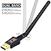 Heiyo Wireless Internet WiFi Dongle, 2.4G/150Mbps+5G/433Mbps USB Network Adapter PC Laptop Desktop for Windows XP/7/8/8.1/10│Linux 4.2/4.3/4.4