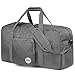 Foldable Duffle Bag 100L, Super Lightweight Travel Duffel for Luggage Sports Gym Water Resistant Nylon by WANDF, Grey, 100L