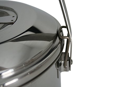 Firebox 3 Quart (6") Billy Can - Locking Bail Handle Bushcraft Camp Pot, SS Clips (Installed)