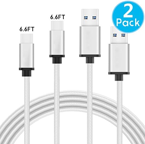 USB Type C Cable, Hhusali USB C to USB A 3.0 (2-PACK 6.6ft) for Nintendo Switch, Samsung Galaxy S8 Plus, New Macbook , Google Pixel, LG G6 V20 G5,More