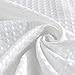 jinchan Kitchen Curtains Waffle-Weave Valance for Kitchen Bathroom Waffle Woven Textured Window Treatment 1 Panel W60 x L18 White