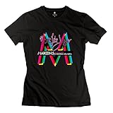 HX-Kingdom Women's Trendy Tee - Maroon 5 Logo Black Size S