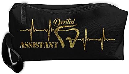 Dental Assistant Heartbeat Travel Cosmetic Zipper Bags Makeup Clutch Pouch Toiletries Organizer Bag
