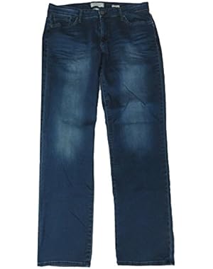 Women's Green Tomatoes Straight Jeans, Size 12-32, Blue Denim