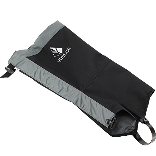 YUEDGE Waterproof Snow Boot Gaiters 600D Anti-Tear Oxford Fabric for Outdoor Hiking Walking Hunting Climbing Trimming Grass(Black)