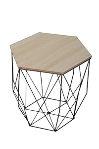 Homemania Tavolino da Caffè Ermes, Per Salotto, Soggiorno, Ufficio-Tavolo D'Appoggio, Comodino, Marrone, 39 x 41.5 x 45 cm