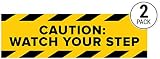Caution Watch Your Step Sticker Signs (Pack of 2) | Workplace Safety Caution Wet Floor