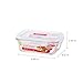 LOCK & LOCK Purely Better Glass Food Storage Container with Lid, 21 Ounce, Clear
