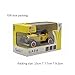 LW Vintage Cars Retro Style 1:32 Hard Top Vintage Cars Scale Diecast Car Model Collection Light&Sound (Yellow)