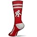 ChalkTalkSPORTS Hockey Performance Crew Socks - Hockey Player - Mid-Calf Socks - Red/White - Adult Size
