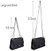 Solarfun Classic Crossbody Shoulder Bag for Women Quilted Purse With Metal Chain Strap Large