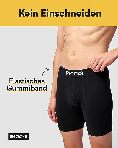 Snocks Pack of 6 Men's Underwear Soft Organic Cotton – Men's Underwear Men's Boxer Shorts Without Tag Annoying – Boxer Man Pack Boxer Briefs Men Comfortable