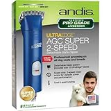 ProClip UltraEdge Super 2-Speed Detachable Blade Clipper - Blue, Professional Animal Grooming, AGC2 (22405)