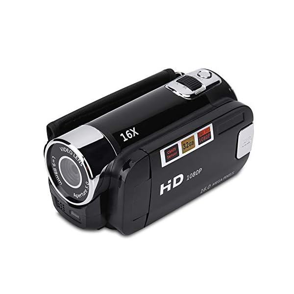 VBESTLIFE Full HD 270 ° Rotation 720P 16X High Definition Digital Camcorder Video DV Kamera(schwarz) – Bild 7