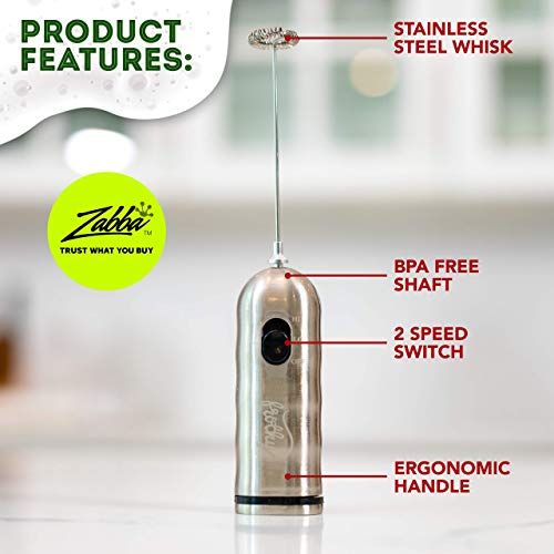 The Café Casa Milk Frother is a cost-effective and convenient solution for coffee enthusiasts who want to make their favorite drinks at home. It is easy to use, clean and store, making it an essential addition to any kitchen. Description by ChatGPT.