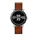Skagen Connected Falster 1 Stainless Steel and Leather Smartwatch, Color: Silver-Tone, Brown (Model: SKT5003)
