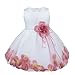 TIAOBU Baby Girls Flower Petals Tulle Formal Bridesmaid Wedding Party Dress Puce 9-12 Months