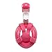 UooCooL 180° Full Face Snorkel Mask- Panoramic view Snorkeling Mask For Adults And Kids, Breathe freely With Anti Fog And Anti Leak Design, See More with a Larger Viewing Area (Pink, Kid)