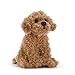 DEMDACO Labradoodle 5.5 Inch Children's Plush Beanbag Stuffed Animal Toy, Light Brown