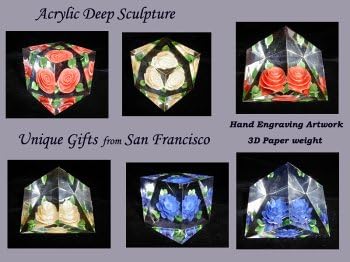 Beautiful crystalline acrylic sculpture Crystal Flower