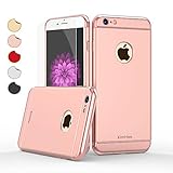 iPhone 6s case, iPhone 6 case,KimHee 3 in 1 Ultra Thin Slim Non Slip Design Hybrid Case Metal Textured Grip Anti Slip Skin& A Matte Touch for apple iphone 6s-Rose Gold(4.7inch)