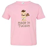 Inktastic-Little-Boys-Made-In-Tucson-Buckaroo-Toddler-TShirt-2T-Pink