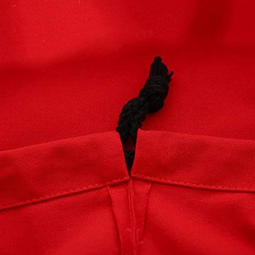 Ausein Christmas Sack Large Bag, Xmas Sacks, North Pole Mail Hessian Santa Stockings Sack, Personalised Name Space Large Storage Bags - 70 x 50 cm/ 28 x 20 inch Red