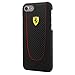 Scuderia Ferrari Carbon PU Hard Case for iPhone 7 and iPhone 8 (Pit Stop - Black)