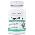 #1 Digestive Enzyme Supplement - Multi-enzyme Formula with Proteolytic Plant-based Enzymes - Optimize Digestion to Aid Nutrient Uptake, Increase Energy & Reduce Gas, Bloating & Indigestion* - 60 Vegetarian Capsules - DigestEzy by Nutracraft