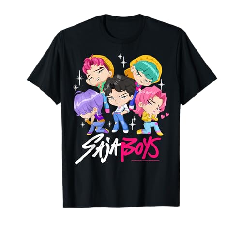 Kpop Demon Hunters Halloween Saja Boys Chibi Band Group Shot T-Shirt